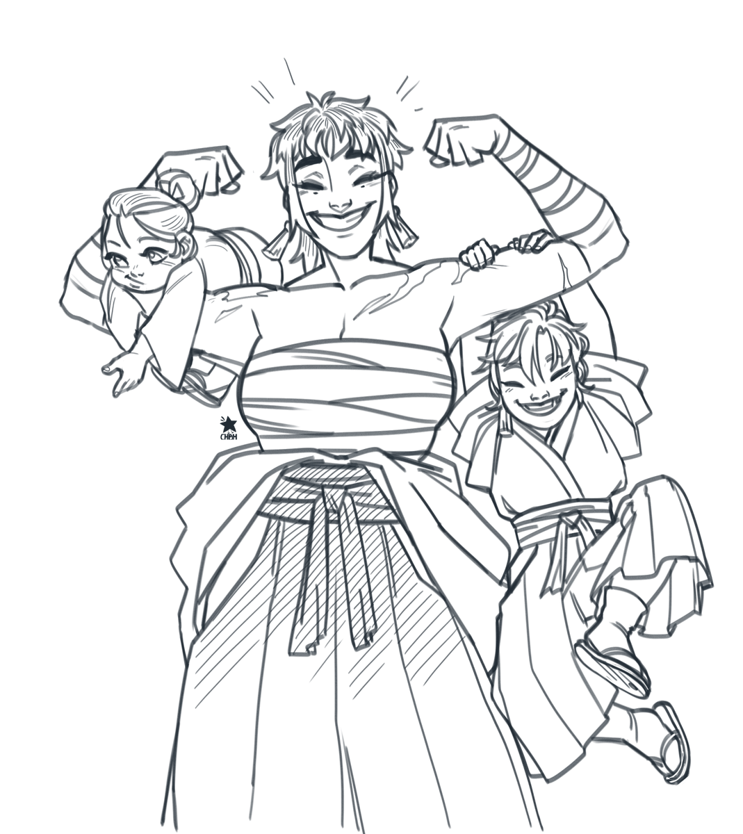 ChessaRaven's tweet photo. It's been a long time since I was here last, hasn't it? 
That's why I decided to come back and show my sketches for the demon slayer, he-he https://t.co/PdSDWvu8by