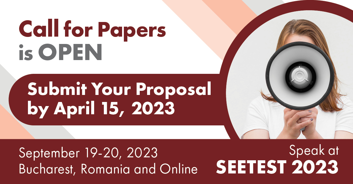SEETESTConf's tweet photo. Call for Papers for SEETEST 2023 is now open! Submit your proposal in our Call for Papers before April 15 for a chance to become a session speaker at SEETEST 2023.
Read more about speakers’ requirements, expectations and benefits here: https://t.co/GRs1CQnU0v https://t.co/LMgFy6yUyv