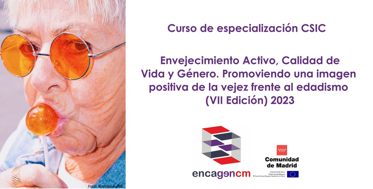 🔴CURSO | VII Edición del Curso de especialización <a href="/CSIC/">CSIC</a> sobre #EnvejecimientoActivo y #edadismo.

🌐Formato: Online asíncrono. Puedes hacerlo a tu ritmo.

📝Matrícula disponible hasta el 17 de marzo.

¡Apúntate!

Más info: encage-cm.csic.es/vii-edicion-cu…
#genero #personasmayores