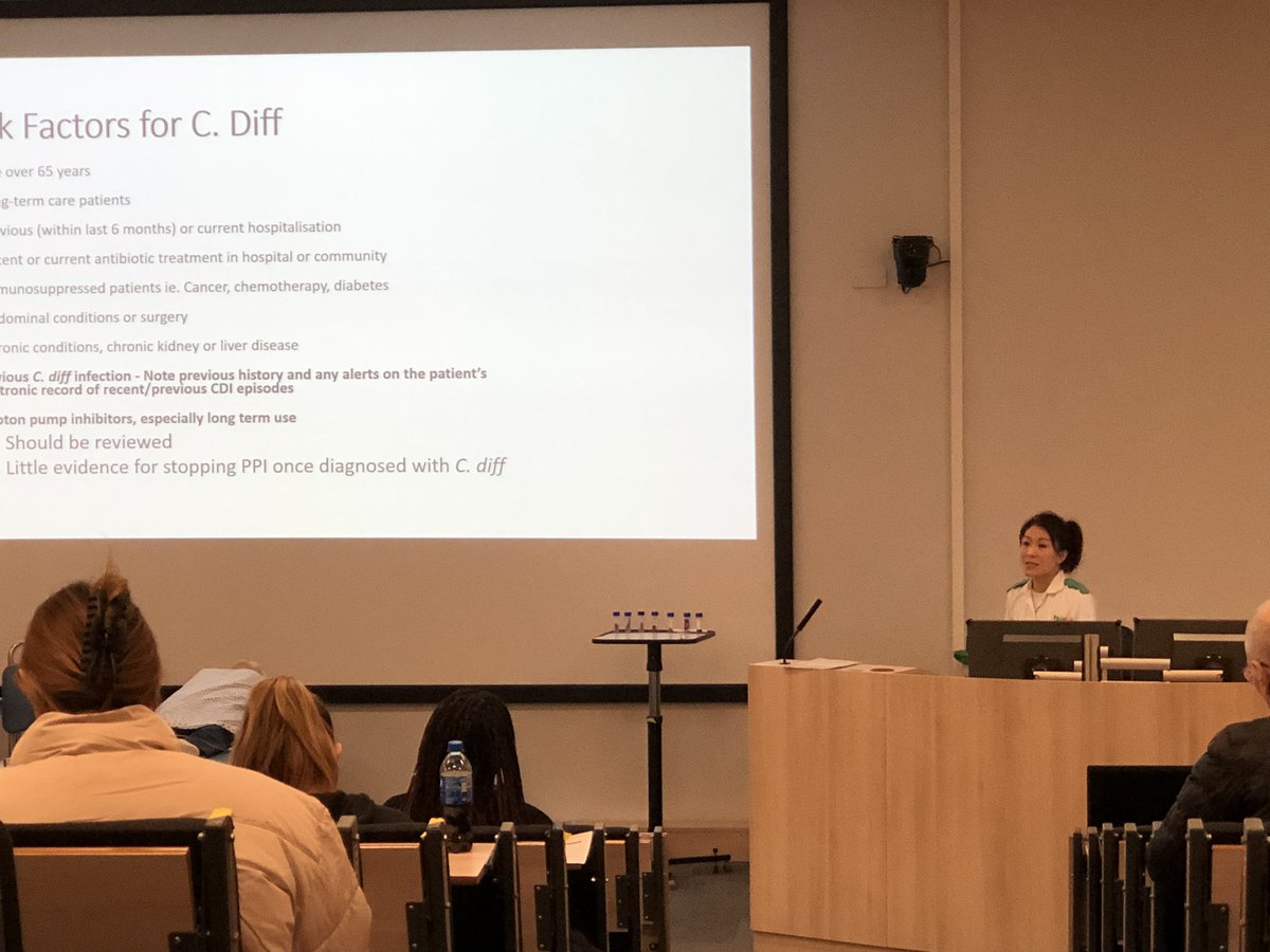 IPCWalsall's tweet photo. Describing real life scenarios during C.diff Ward rounds and why it’s so important to minimise risk factors for C.diff #BreakTheChainWHT @kitty_dhingra https://t.co/3y3qevRuVX