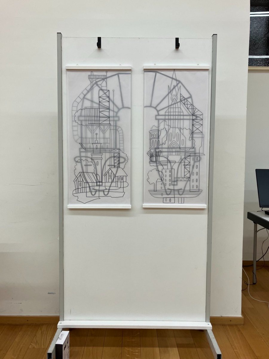 AnisaKunst's tweet photo. Last week, I was happy to give a presentation about on-site drawing as an artistic research method at Arctic Science Summit Week at @univienna as well as show my works at the exhibition Arctic Infrascapes (online version is  here https://t.co/Qt9cJCRrlG) https://t.co/vs2zkGOHkn