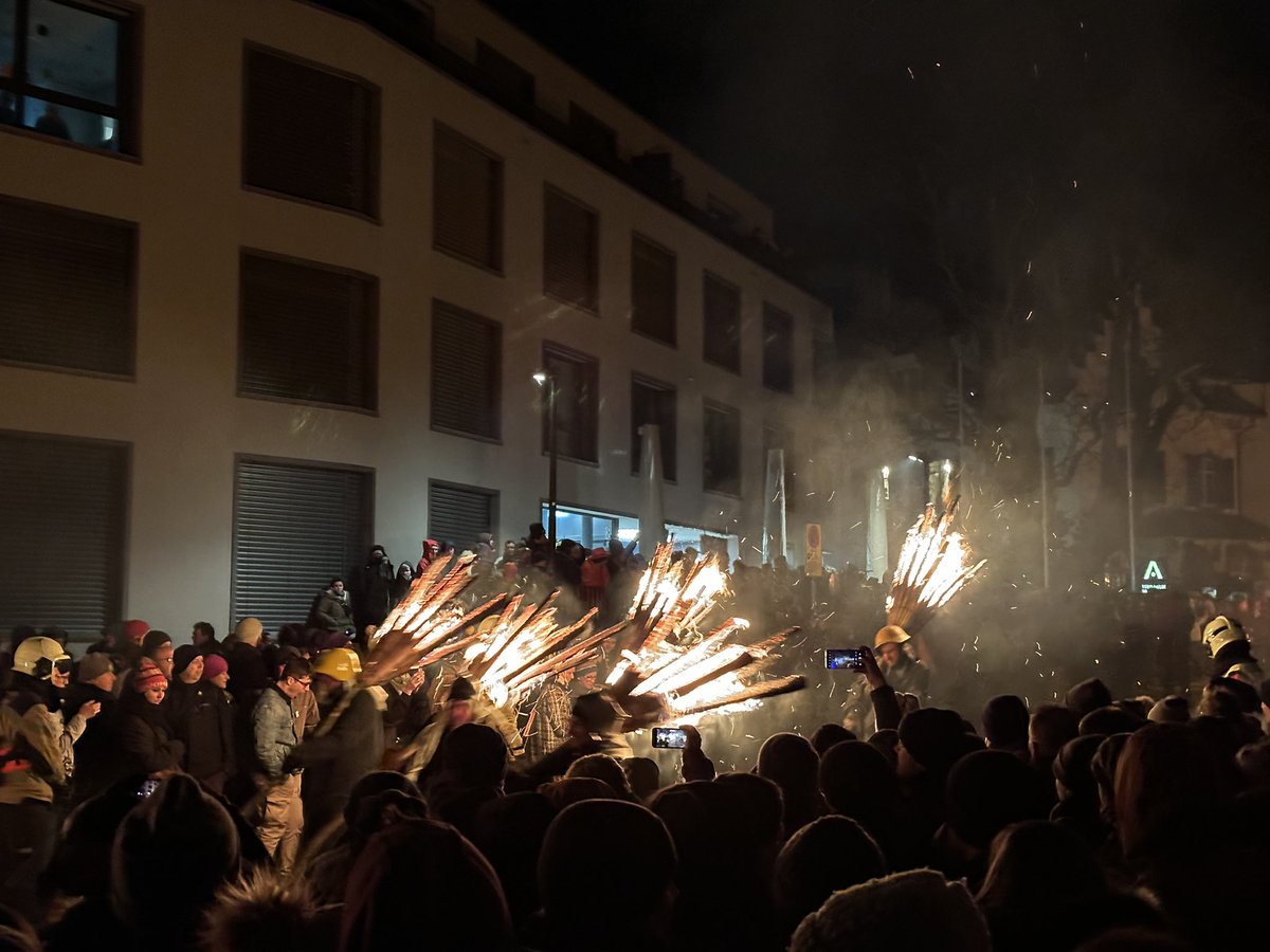 StefiFiume's tweet photo. I went to a #fire parade for #carnival here in #Switzerland. It was really cool https://t.co/u4Tdj9RH2p