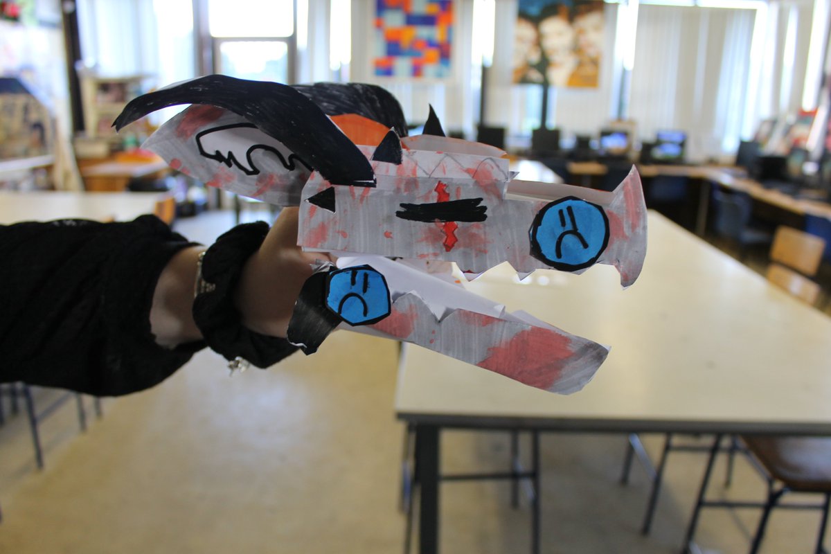 ADT_SRG's tweet photo. Dragon props created by our creative year 7 Drama students this week whilst exploring Welsh mythology, recreating stories of the Mabinogion through performance @srgchs #welshmythology #welshtheatre https://t.co/5L53EnbB1i