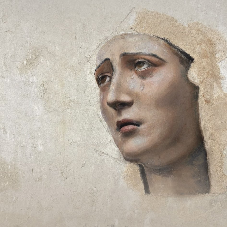 Pintura al fresco - Segunda giornata.

Proceso de María Santísima de los Dolores , Hermandad de las Penas.