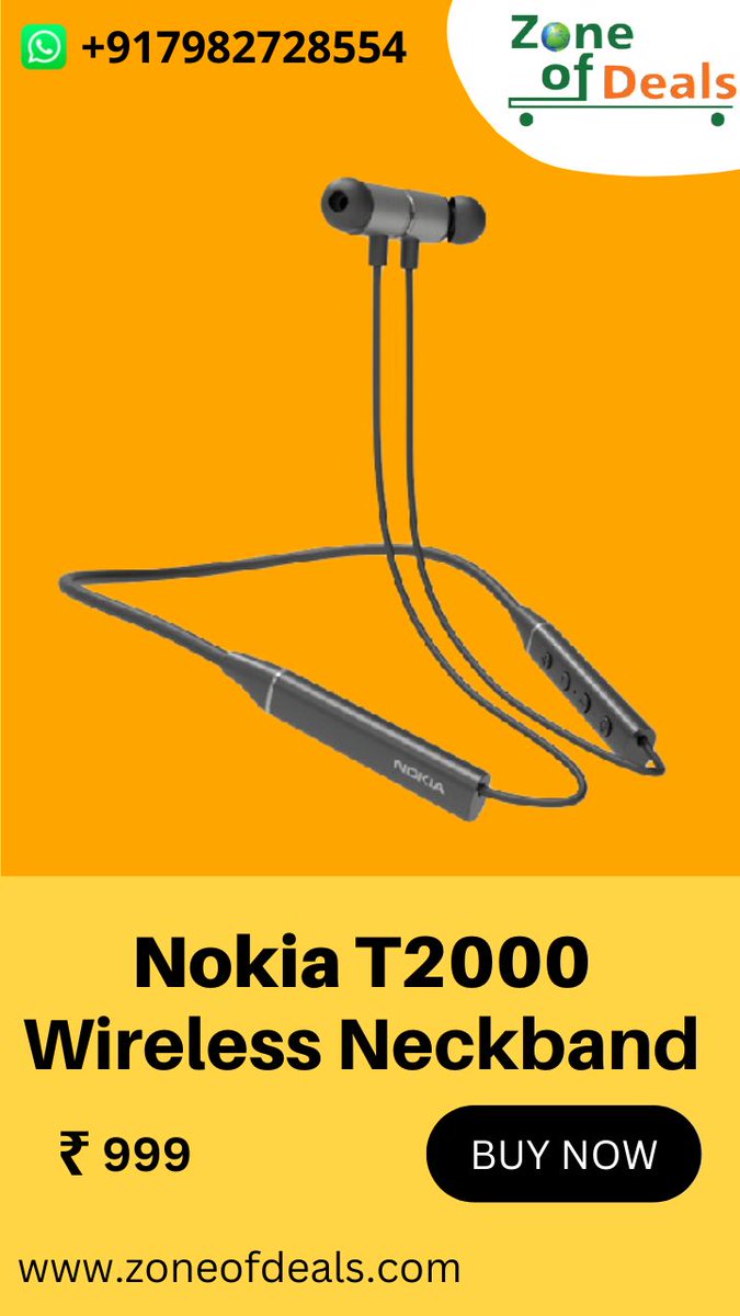 Nokia T2000 Wireless Neckband Unboxed Like New Excellent New Condition.
COD Also Available.
Safe Shipping Through Reputed Courier Services.
#neckbandearphones #unboxed #openboxgadgets #infinityglide120 #jblearphones #jblneckbands #wirelessneckband #bluetoothneckband #neckbands