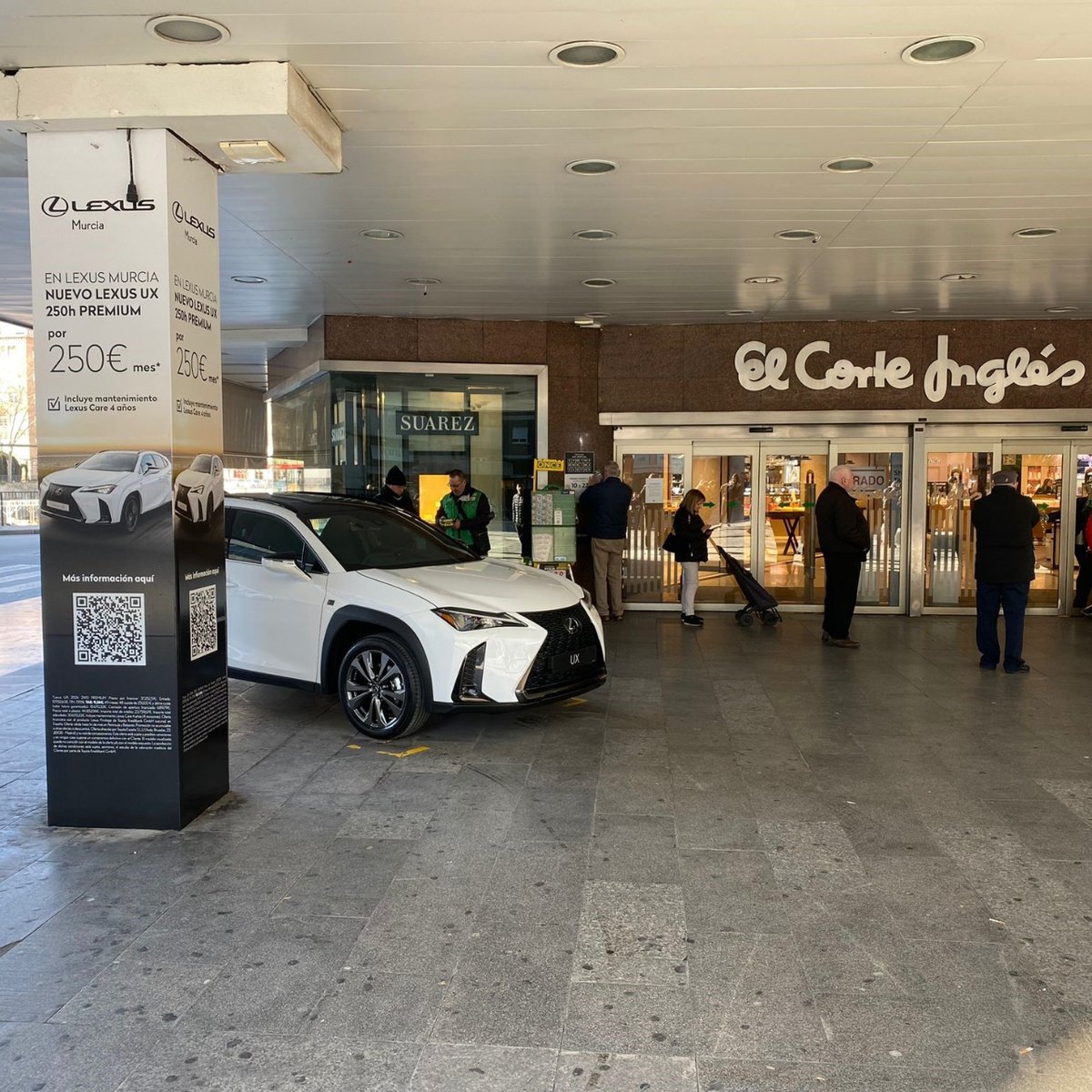 LexusMurcia's tweet photo. Nuestro #LexusUX250h está expuesto en la entrada del Corte Inglés de #Murcia.

Si queréis ver todos los detalles del modelo os podéis acercar hasta allí. Cualquier duda sobre el modelo y sus características, no dudéis en contactar con nosotros. ☺️

#Lexus #Murcia https://t.co/BChznIMtd1