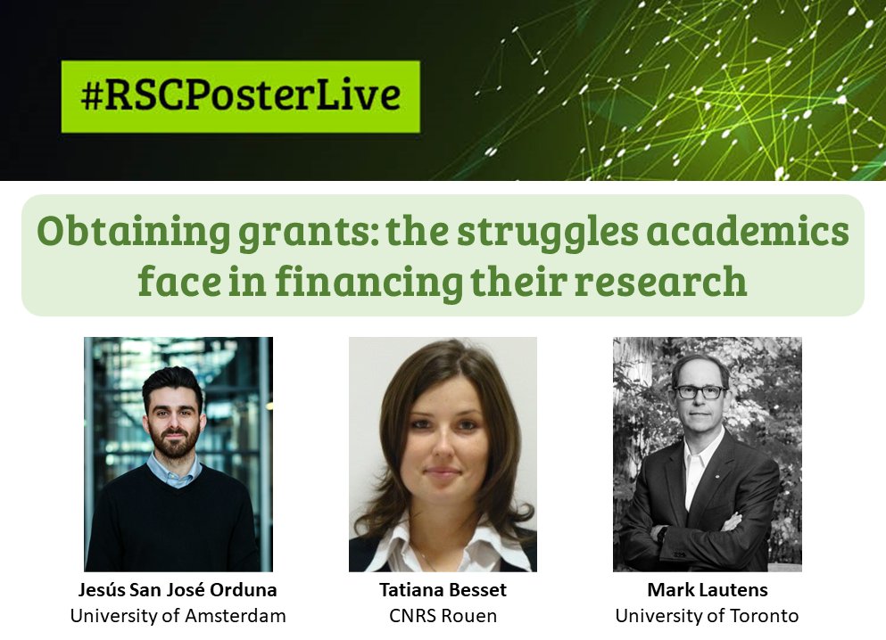 EdGardner_'s tweet photo. Our final #RSCPosterLive webinar will start at 15:30 UTC later today! @tnoel82, @JSanjor, @BessetTatiana and @MarkLautens will be sharing their experience and advice in obtaining grants and funding! You can still register to join and be sent a recording 👇
https://t.co/yE5c0gjvve https://t.co/hRODHSvNfU