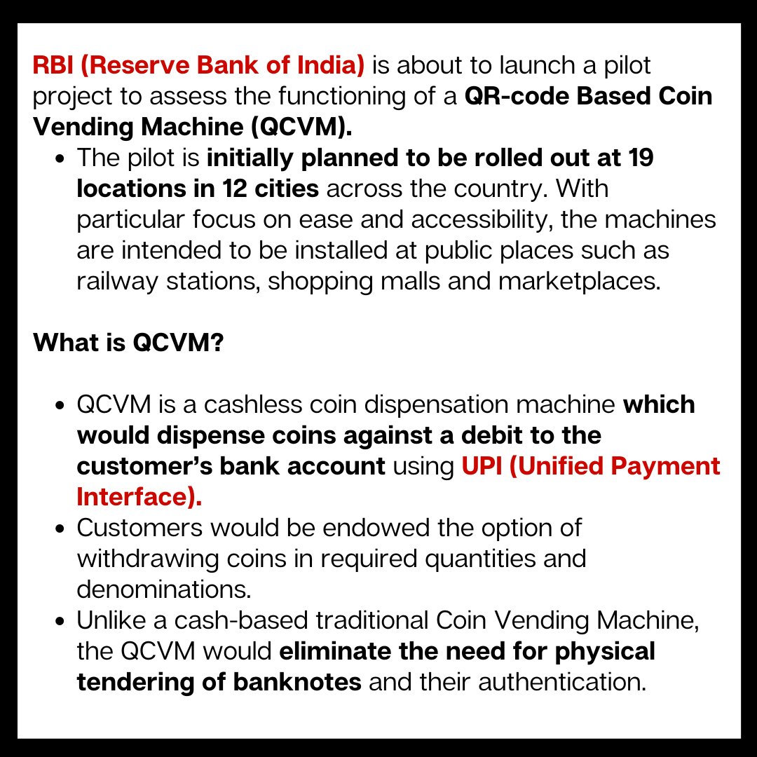 drishtiiaseng's tweet photo. Here is one of the important current affairs. We urge you to prepare from the website if you are appearing for UPSC 2023.
Read More: https://t.co/c0CEQWuw8u
#UPSC2023 #QCVM #Currencies #RBI #CurrentAffairsToday #UPSCNews #UPSC #IAS #CurrentAffairs #DrishtiIASEnglish #DrishtiIAS https://t.co/Ge8CW8U2Cd