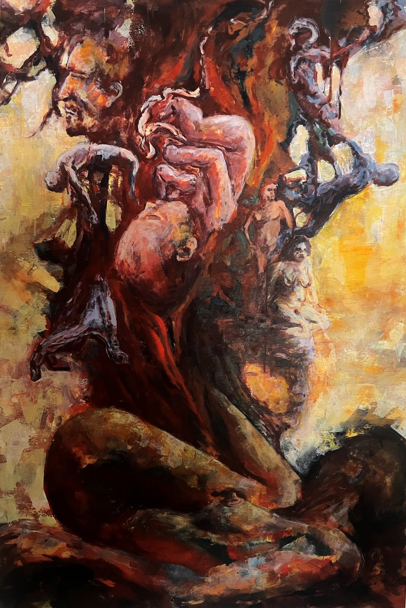 Siavoshie's tweet photo. giving birth , oil on canvas.
in which platform should we mint this? i'd personally like to create my own contract. then where should i list? whats the proper starting price? why these things are so hard?👀 https://t.co/HfTob8knxW