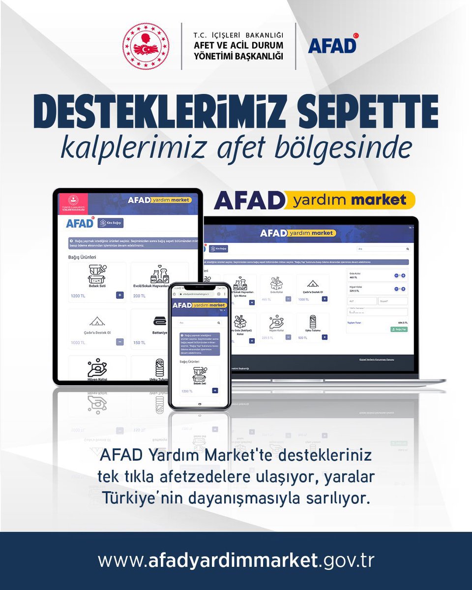 Birlikte Aşacağız... ❤️

AFAD Yardım Market üzerinden yapacağınız yardımlarla depremzedelerimize destek olabilirsiniz. 

afadyardimmarket.gov.tr