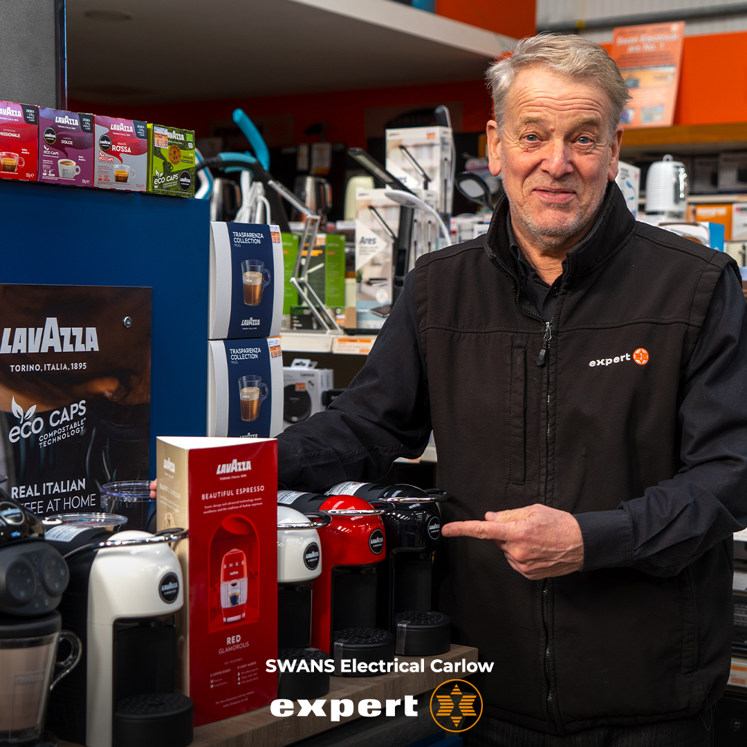 swan_expert's tweet photo. Choosing the right Coffee Machine can be very difficult &amp; confusing! 🤯🏃

Why not speak with our expert team members such as Steve, who would be more than happy to help choose what's best for you. 😁 
.
.
.
.
.
.
#ShopLocal #FamilyBusiness #Carlow #Ireland #ShopCarlow https://t.co/5jamwhg9Bk
