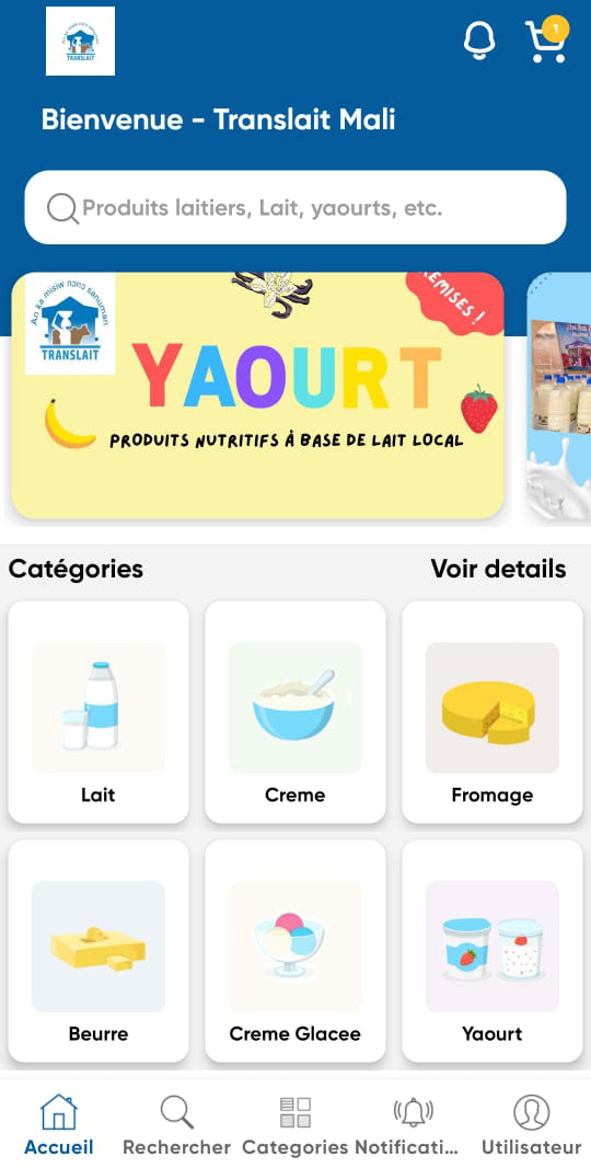 Lancement 24/02 de la phase pilote de l’app📲E-commerce du #lait en partenariat avec <a href="/PNUDMali/">PNUD MALI</a> &amp; l'appui <a href="/Sida/">Sida</a> qui va bénéficier +300 petits commerçants de la Coopérative #Translait à Bamako &amp; vise à être implantée aussi au niveau régional

🔵Projet @UNDPBorderlands &amp; #AccLabMali