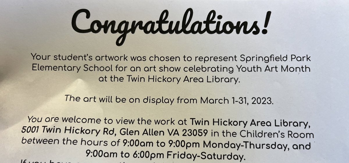 Springfield Park Elem. tweet media