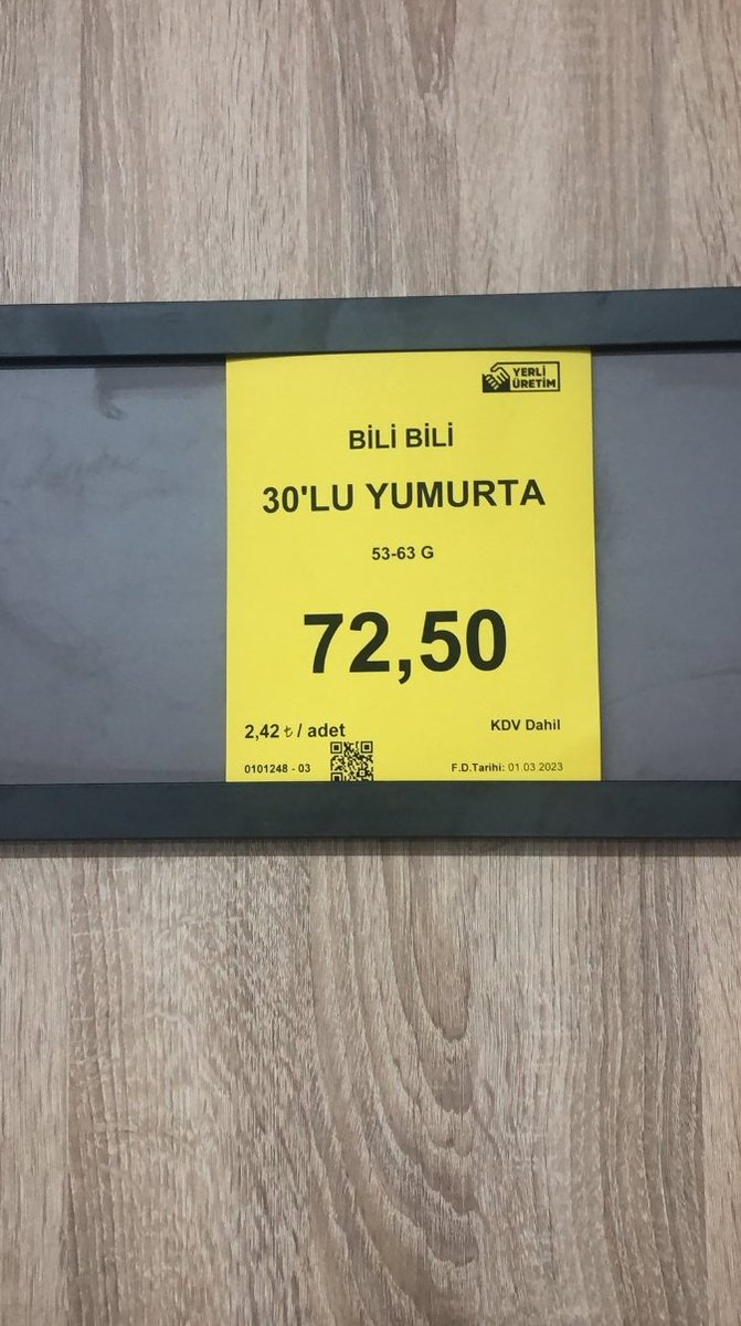 Dün 64₺ idi.
Bugün 72,50₺