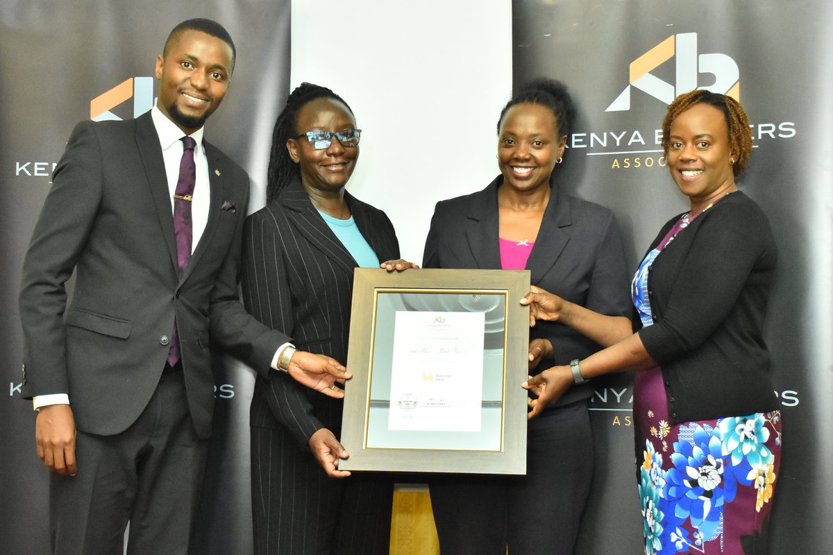 National_Bank's tweet photo. We are excited to have been recognized by @KenyaBankers for our commitment to providing Satisfactory Customer Experience. NBK commits to continuously improve our services to meet the evolving customer needs #CustomerExcellence #ForPeopleForBetter 1/2 https://t.co/y10KgzwG4K