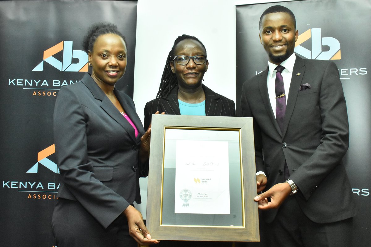 National_Bank's tweet photo. We are excited to have been recognized by @KenyaBankers for our commitment to providing Satisfactory Customer Experience. NBK commits to continuously improve our services to meet the evolving customer needs #CustomerExcellence #ForPeopleForBetter 1/2 https://t.co/y10KgzwG4K