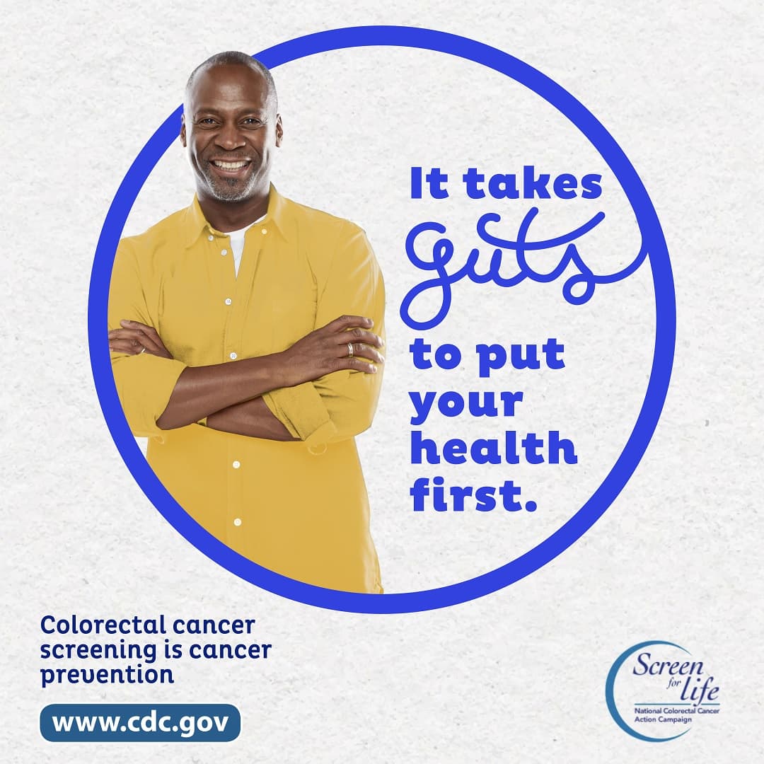 March is Colorectal Cancer Awareness Month! Let's spread the word that early detection is key in the fight against colorectal cancer. Talk to your provider and get it done! #ColorectalCancerAwareness #GetScreened #PreventionIsPower