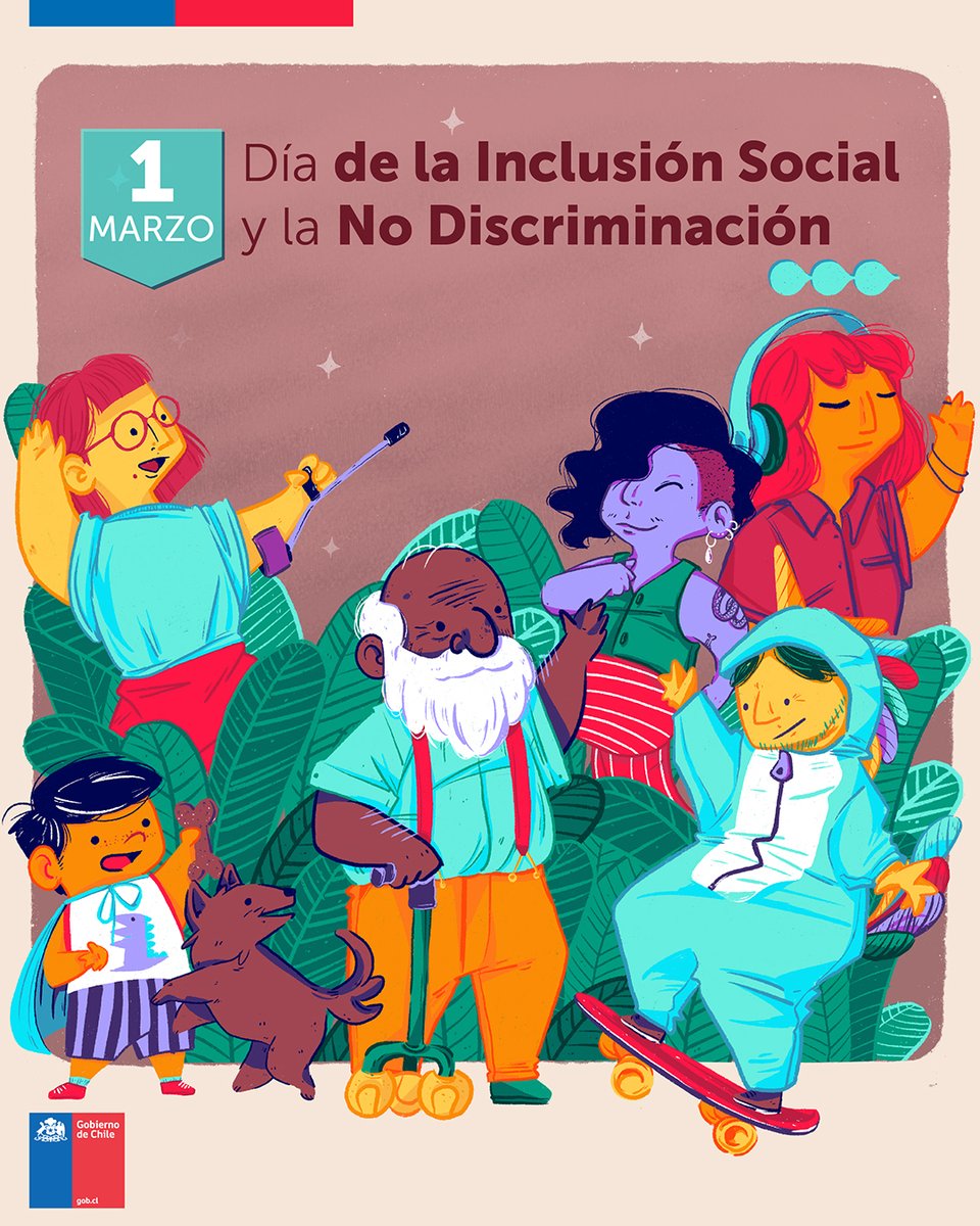 subse_ssociales's tweet photo. En Chile cada 1 de marzo se conmemora el Día de la #InclusiónSocial y la #NoDiscriminación 🙌

📌Continuamos trabajando por promover el respeto de la diversidad, el trato igualitario y los derechos de todas las personas. https://t.co/d3vjGmXn9x