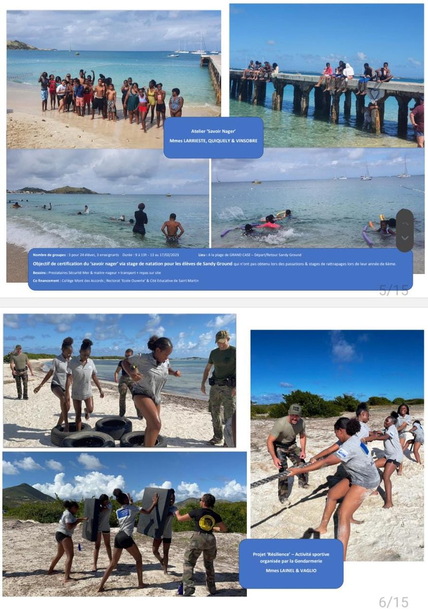 Des jeunes filles découvrent la force du collectif à travers le projet résilience dans le cadre de la cité éducative. 
#citéeducativesxm978