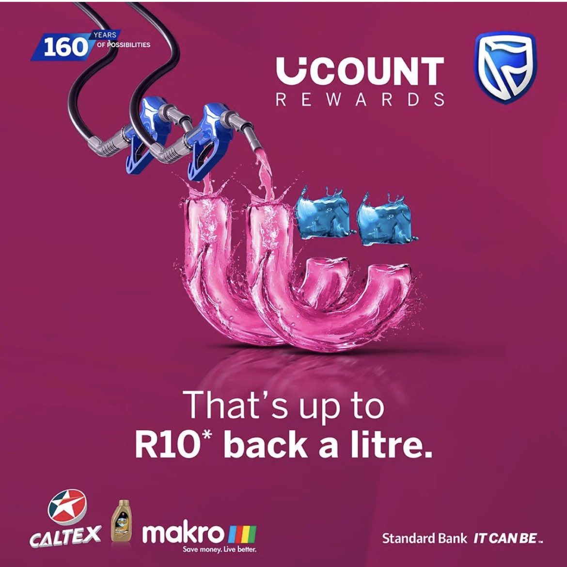 <a href="/StandardBankZA/">Standard Bank ZA</a> Get up to R10 back a Litre #uCount #UCount