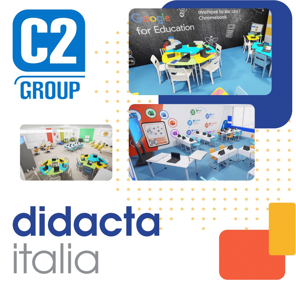 CI vediamo a <a href="/FieraDidactaITA/">FieraDidactaOfficial</a> Firenze dall’8 al 10 marzo? Vieni a scoprire gli ambienti innovativi progettati per il Piano Scuola 4.0 Next Generation #PNRR. Ti aspettiamo nel nostro stand i29 - i50 Pad Spadolini Piano inferiore. 
Scopri di più c2group.click/DidactaFirenze