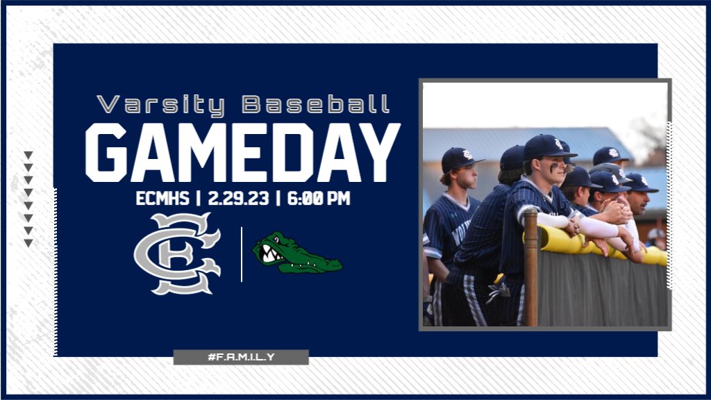 It’s GAMEDAY!! Come out and support EC Baseball in our home opener! First pitch is at 6:00pm!