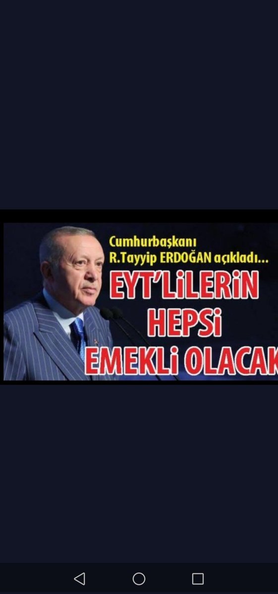 Eyt lilerin hepsi emekli olamayacak sayın cumhurbaşkanım. 
08.09.1999 öncesi yasa
80.maddenin 1.fıkrası A bendi olmadı
5000 prim günü 20/25 yıl süre yaş şartı yok
3600 prim günü 15 yıl çalışma süresi 50/55 olmadı
#KademeliPrimeHayir @Akparti  @RTErdogan  
 #5000VeKısmiİmzadaEkle