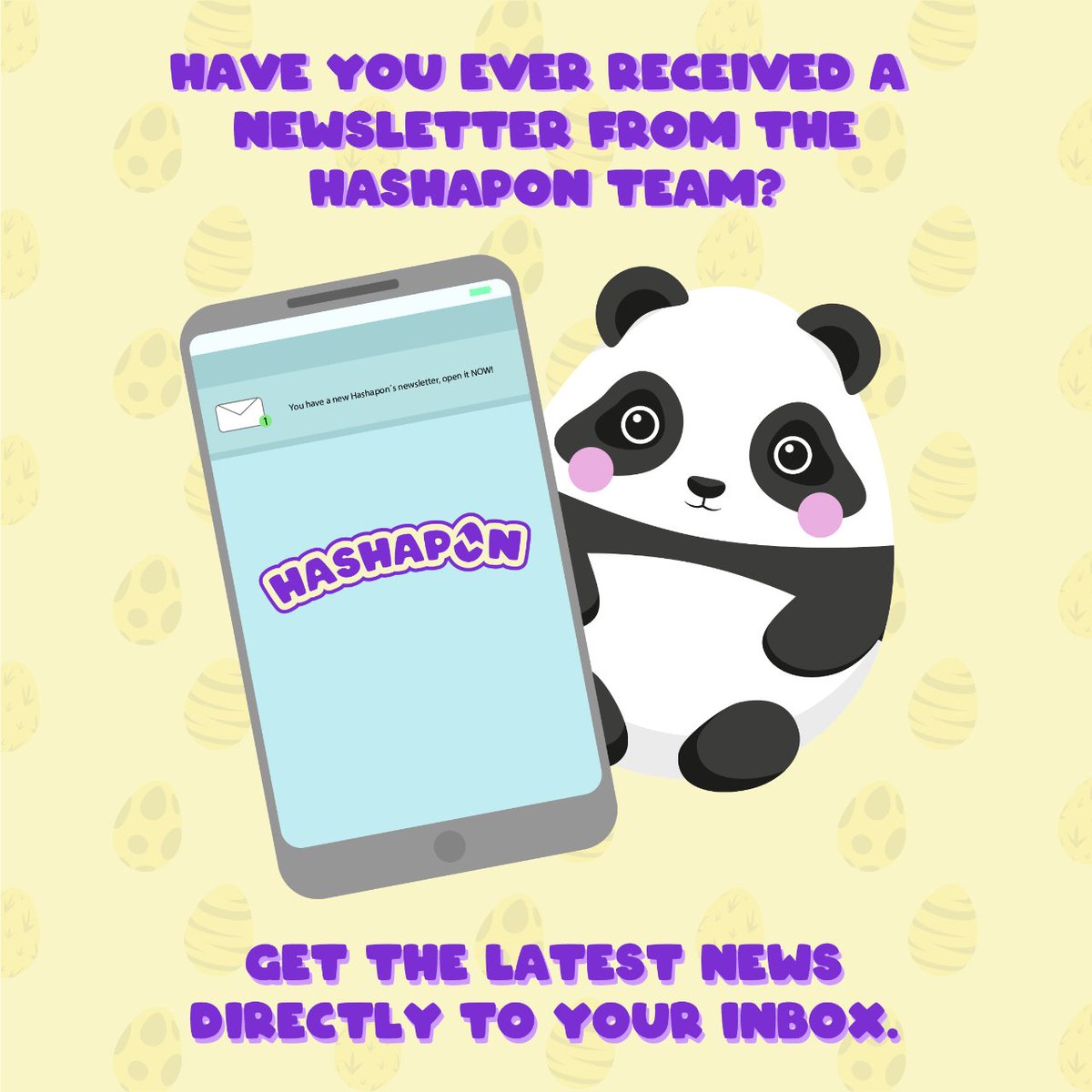 Have you ever received a Newsletter from the Hashapon team? 💜

📥 Get the latest news directly to your inbox.
i.mtr.cool/zaqjjazpfk
