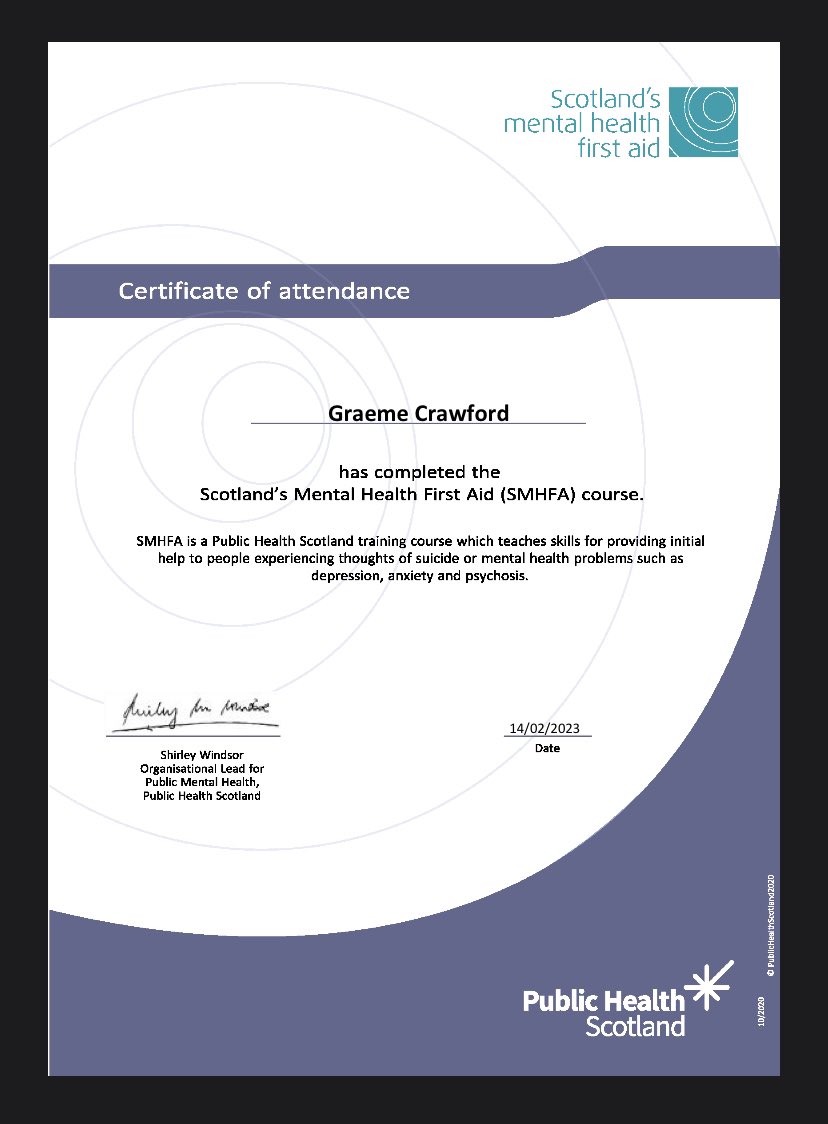 Huge thank you to @UsdawScotland & @UnionLearning for the opportunity to complete this course, A valuable piece of knowledge and skills to have in today’s climate 

@CarolineBG413 @tracygilbert72