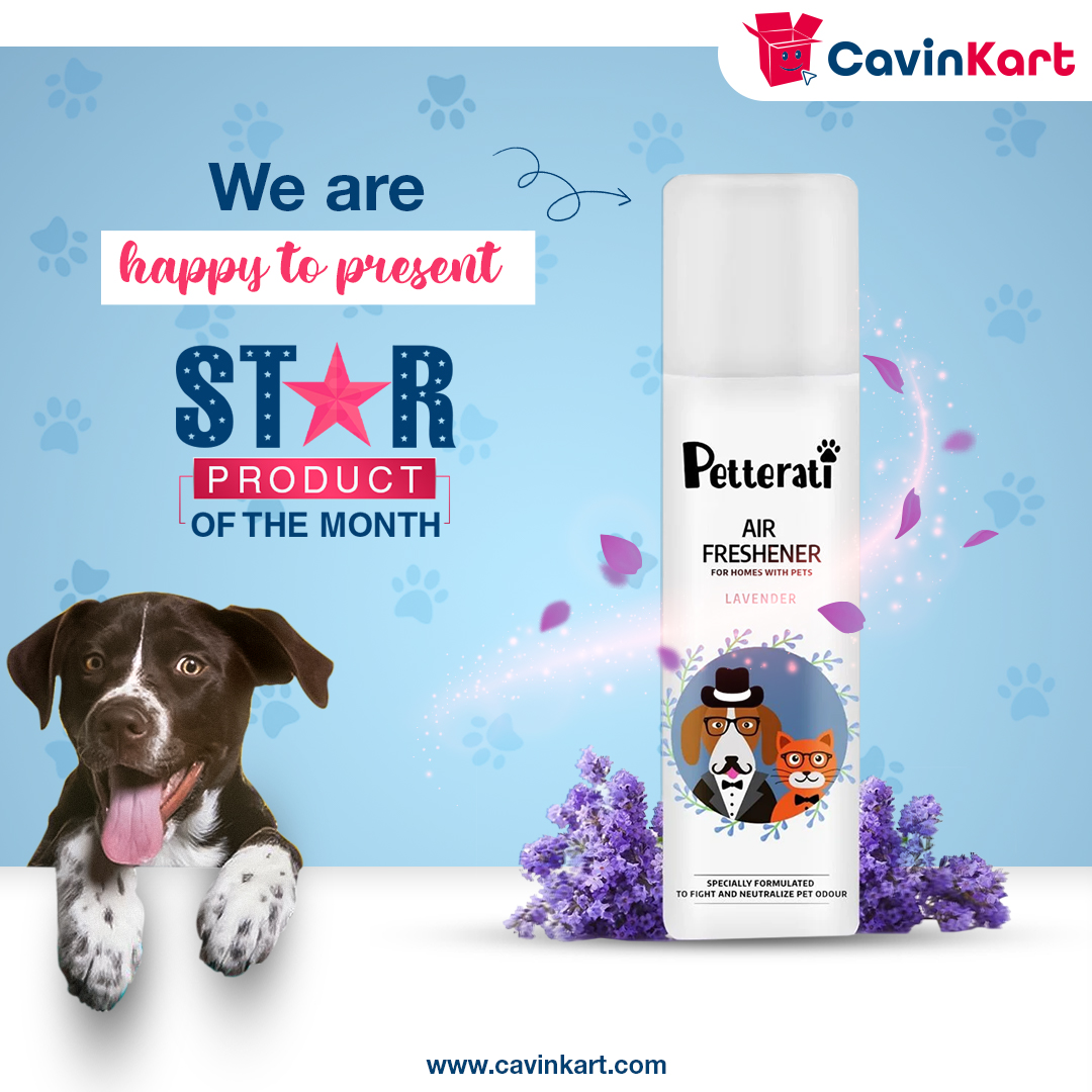 CavinKart's tweet photo. Thank you for choosing Petterati Lavender Air Freshener as the product of the month! 
It is specially formulated to neutralize unwanted pet odours in your home, office and cars.We are sure its lavender fragrance freshness are sure to please you every time you use it. https://t.co/MXxpugtxZu