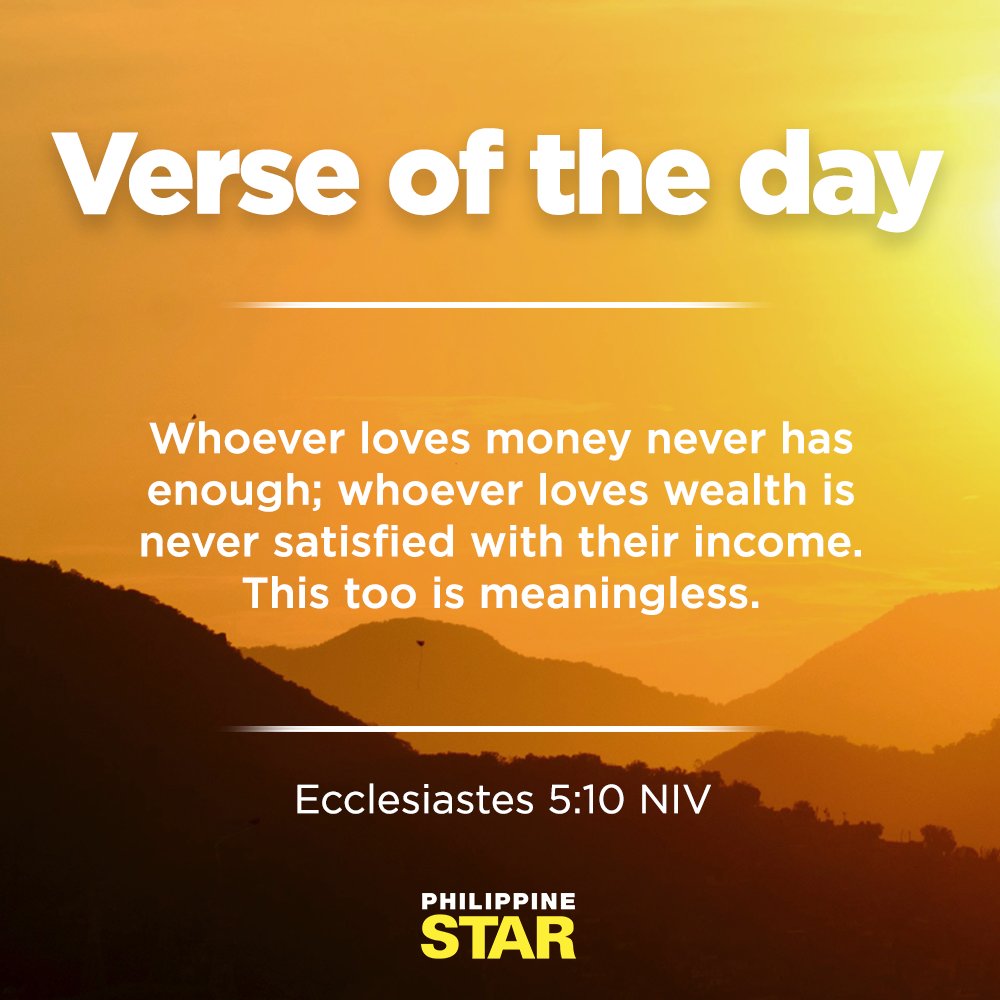 The Philippine Star On Twitter VERSE OF THE DAY Whoever Loves Money the-philippine-star-on-twitter-verse-of-the-day-whoever-loves-money