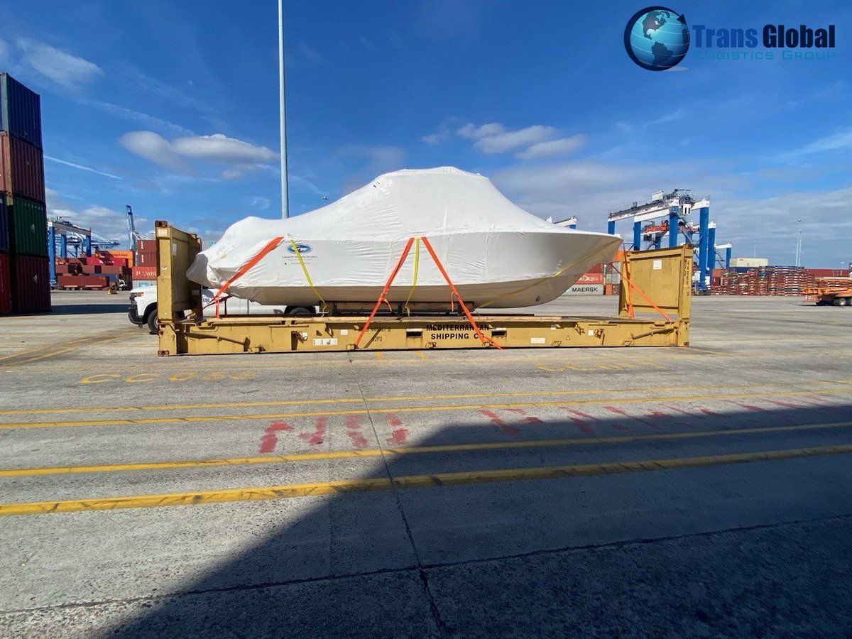 A GRADY WHITE 326 Boat shipped from USA to Australia by Trans Global Auto Logistics! Read more about boat shipping to Australia: tgal.us/boat-shipping-… tgal.us 972-559-3202 info@tgal.us #Boat #BoatShipping #Logistics #Shipping #gradywhite #Australia