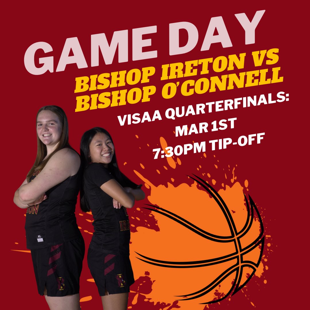 ⏰7:30 PM Tip-Off 📍Godley Gymnasium, Bishop Ireton 🏀Let’s Go BI!