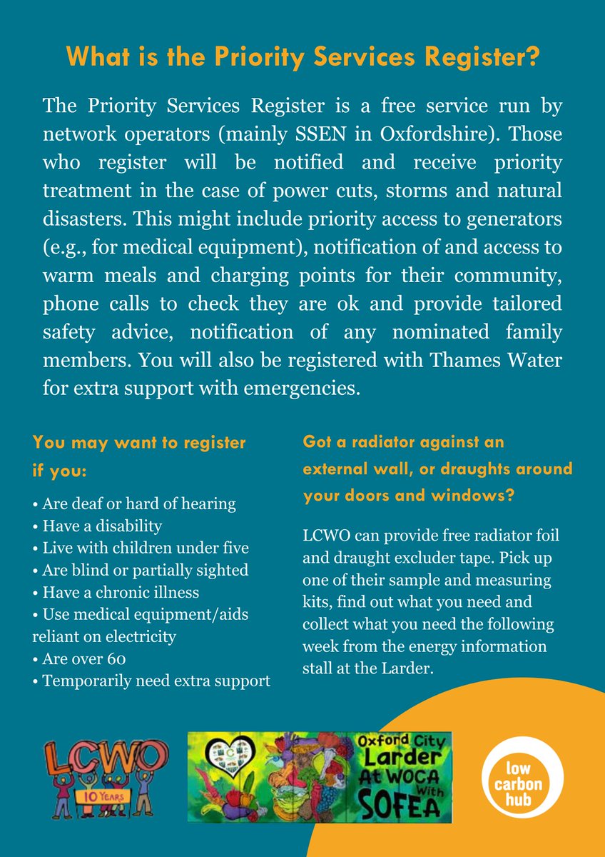 THIS FRIDAY we'll be at the <a href="/LarderSofea/">SOFEACommunityLarder</a> Oxford City Larder handing out free radiator keys, plastic film for cold windows and thermometers, as part of the energy work we're doing with <a href="/LowCarbonHub/">Low Carbon Hub (inactive on X)</a>