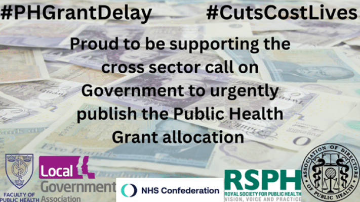 With just 1 month to go before the new financial year, over 30 leaders of #PublicHealth, NHS bodies & health charities are calling on the Government to urgently publish next year’s PH grant allocation #PHGrantDelay  #CutsCostLives
bit.ly/3SBtRyO
#HealthVisiting