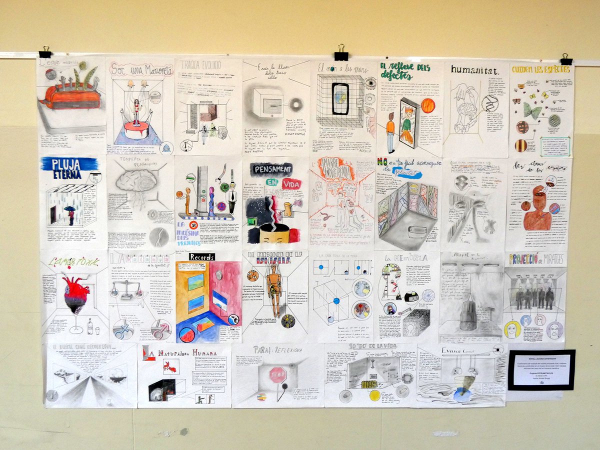 Instal.lacions artístiques (visual i plàstica: 3r d'ESO) Cada alumne ha dissenyat una instal·lació artística complexa ideada per construir-se en una sala d’un museu d’art contemporani. institutbroggi.org/instal-lacions…