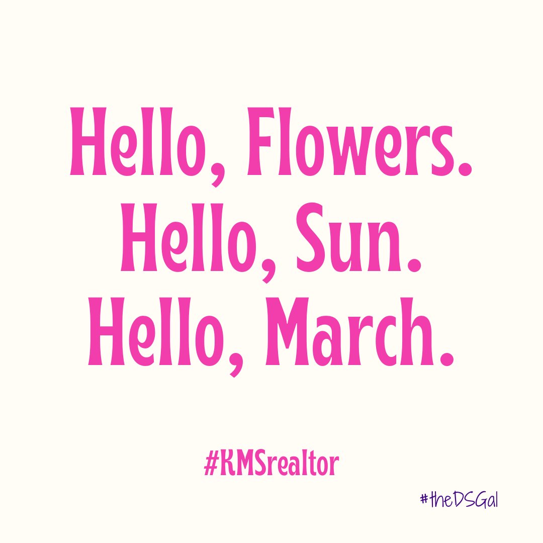 KMSrealtor's tweet photo. May the warmer &amp; longer days ahead fill you with joy! 🙃
Happy March! ☘️
#helloMarch #Marchblessings #haveagreatmonth #homebuyer #homeseller #homeownership #homesweethome #realtor #KathiMeyerSullivan #houseexpert #KMSrealtor #C21NorthEast #realestate #relentlessmoves #theDSGal https://t.co/SHK9fHQHzp