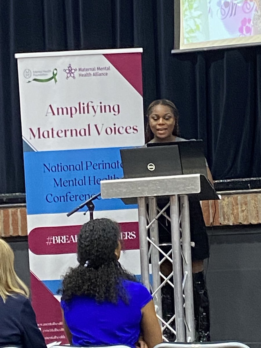 Hearing now from ⁦@sandeeigwe⁩ about the gaps in PMH care for Black women. Raising awareness and suggesting improvements ⁦@MotherhoodGroup⁩ #AmplifyingVoices #MMHA