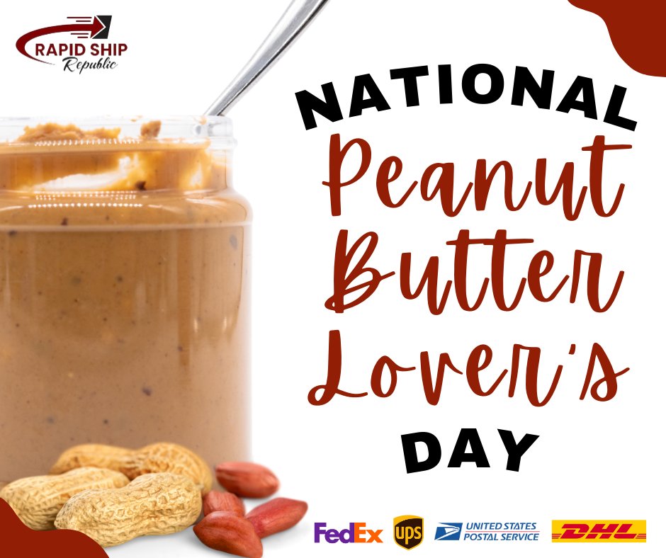 rapidshiprepmo's tweet image. Celebrate the day with a yummy peanut butter surprise for your loved ones! Send it quickly and easily using the #PackAndShip of  #RapidShipRepublic. Don't miss out on National Peanut Butter Lover's Day! 🥜💕 #Shipping #Packing
