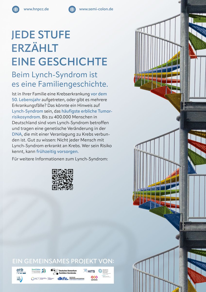 Zum #Darmkrebsmonat März: Das  #LynchSyndrom  - eine "Familiengeschichte. Die DMQ-Gruppe am <a href="/HITStudies/">HITS</a>  ist an der Aktion zur Aufklärung über diese erbliche Darmkrebserkrankung beteiligt. <a href="/HauptSaskia/">Saskia Haupt</a> <a href="/VHeuveline/">Vincent Heuveline</a> ow.ly/olnj50N5FHA