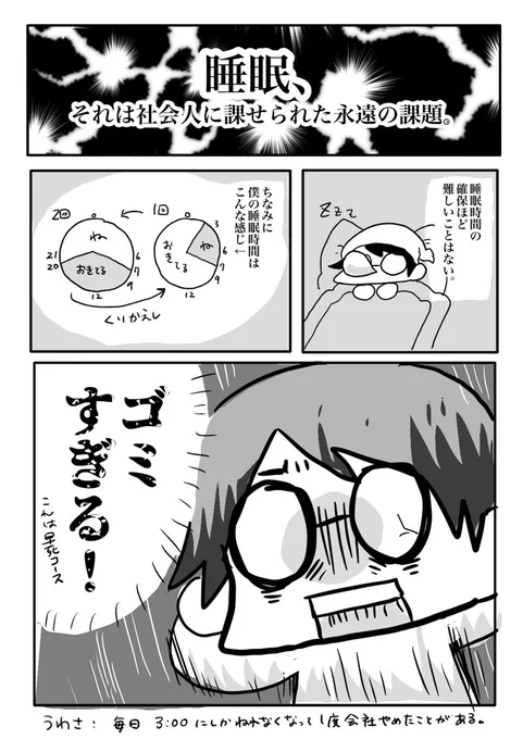 健康になりたいオタク3
睡眠編(1/2) #絵日記 