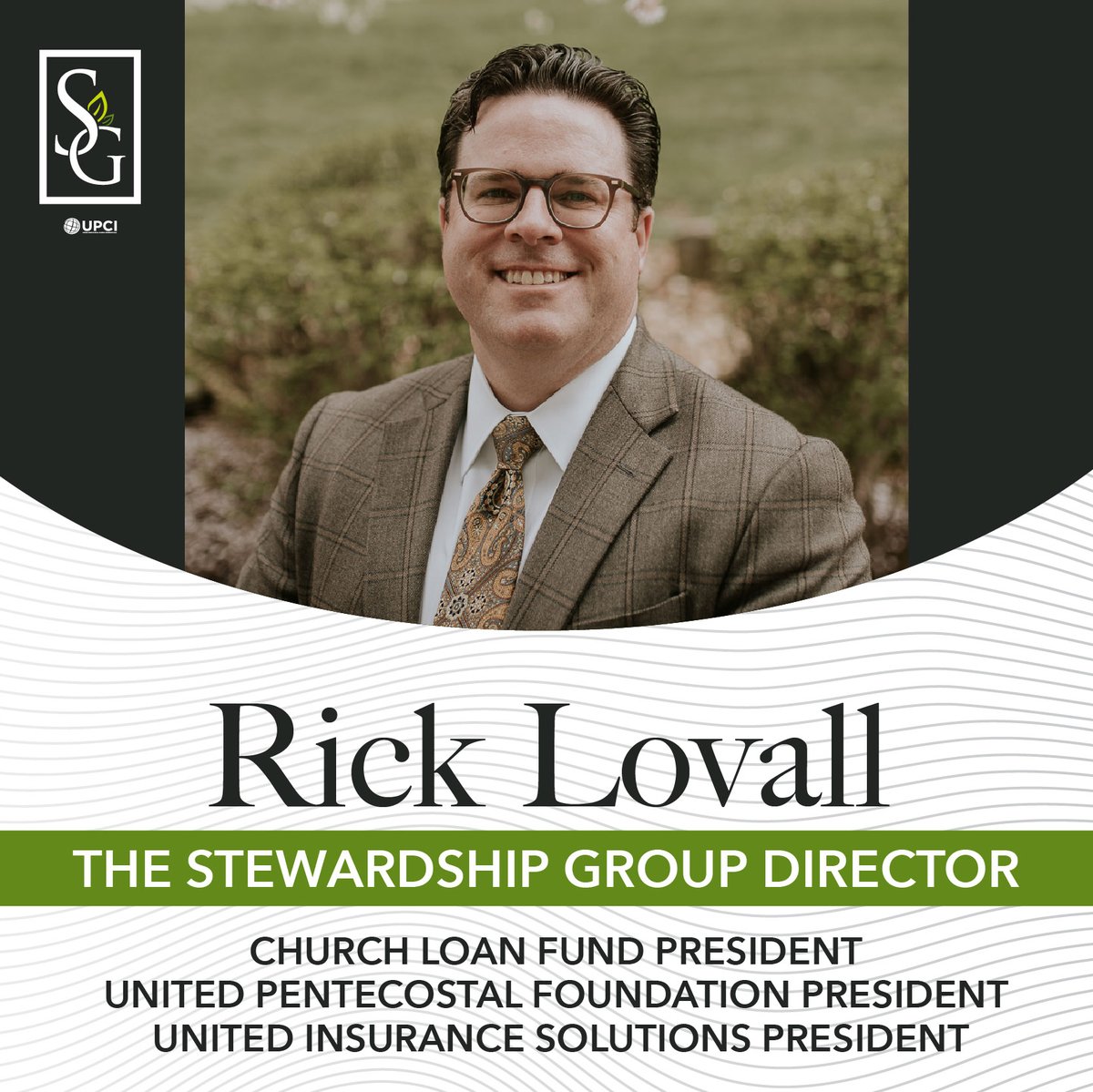 UPCLF's tweet image. Join us in welcoming Rick Lovall as our new Director and President of The Stewardship Group! 

#Stewardship #ChurchLoanFund #UPCI