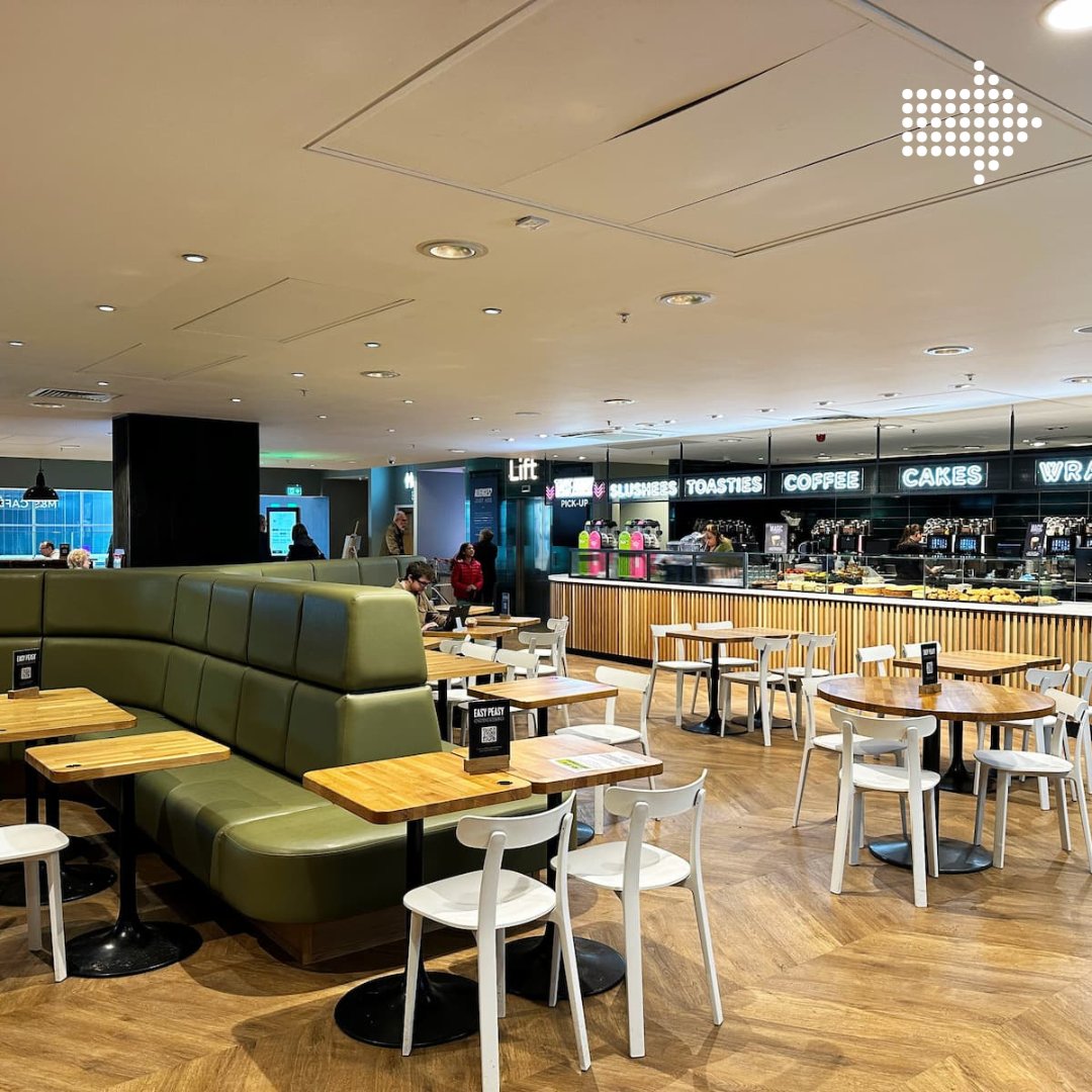 Proline_Corp's tweet photo. We're immensely proud of the latest #ProjectByProline; the café at M&amp;S Colney, a project completed for @IFSEuk

The installation included:
Hi-Macs worktops
Oak batten fascia
Crittall style screens
Reeded glass

It looks so fresh and modern!

#Proline #Counters #BespokeCounters https://t.co/HzgFSURPYF