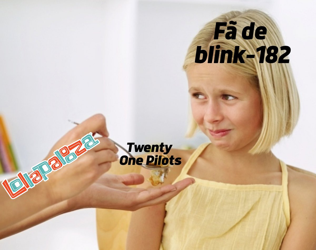 Lollapalooza tentando enfiar 21 pilots goela abaixo no fã de blink 182