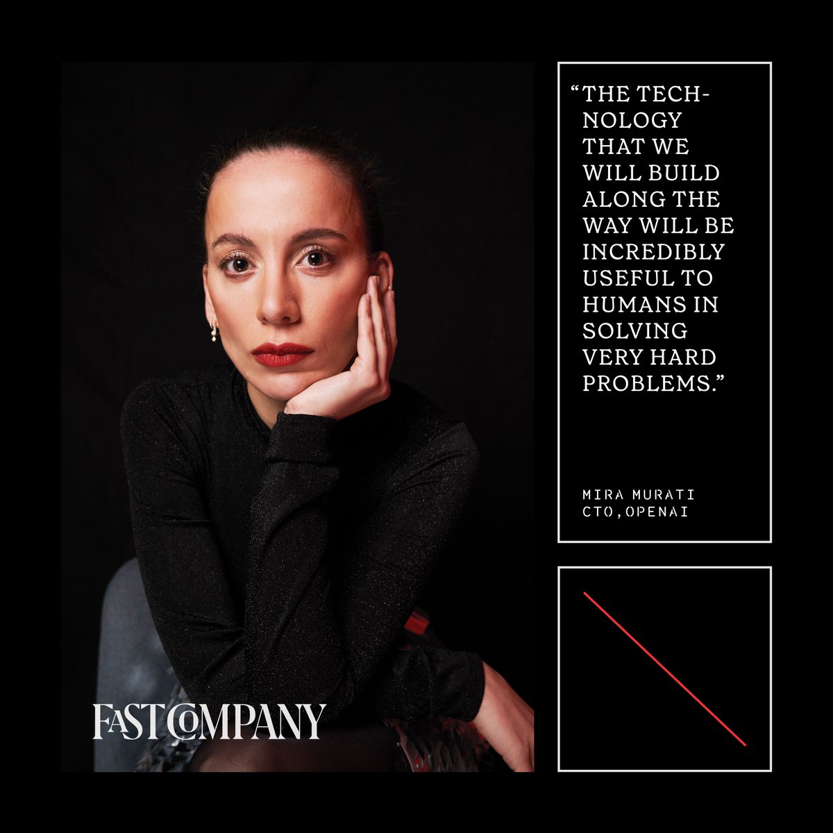 Fast Company on Twitter: "Mira Murati (@miramurati) is chief technology  officer at @OpenAI, the startup behind ChatGPT – the most advanced AI  chatbot ever to be deployed to a mass audience –