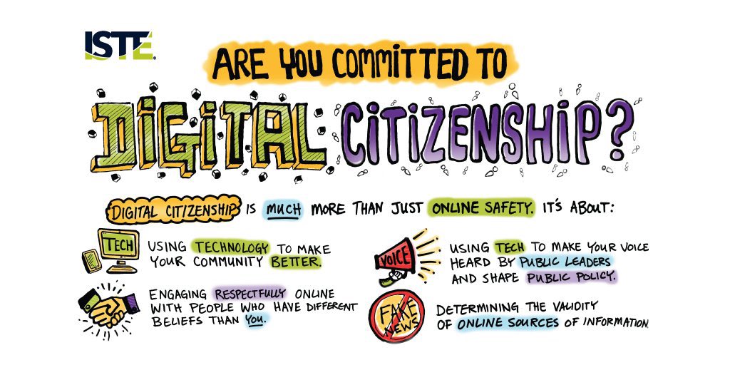 Online safety is NOT the same as digital citizenship. It is about using technology to make your community better - to respectfully engage with people who have different beliefs from yours. Model what you preach! 💙