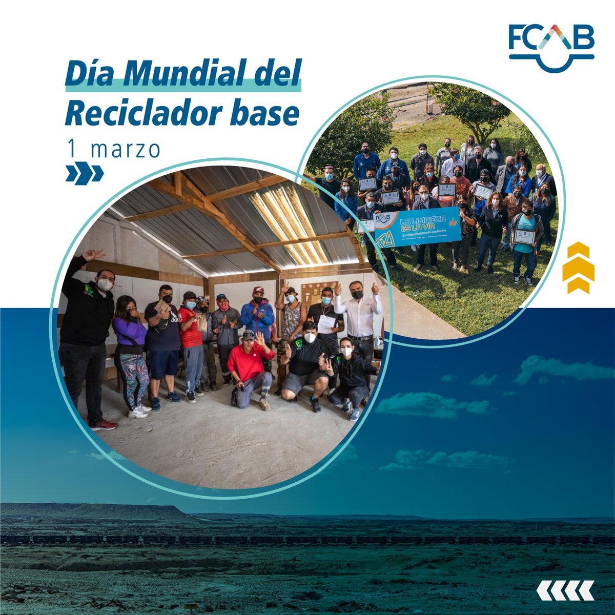 En #FCAB, reconocemos el importante rol del #RecicladorDeBase en materia de sustentabilidad y cuidado del medio ambiente. Por ello, enviamos un gran saludo a quienes realizan esta labor, en especial a la Cooperativa #LaChimbaRecicla con quienes realizamos un importante trabajo.