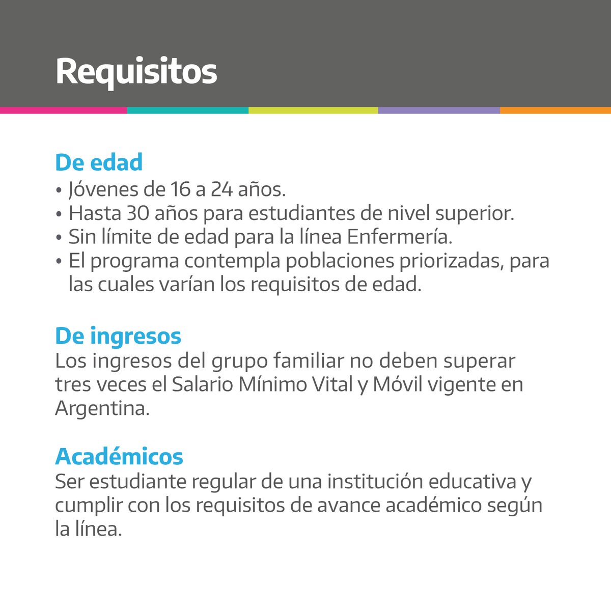 ansesgob's tweet photo. 📚 PROGRESAR 2023

👉🏻 Abrimos la primera inscripción del año para las becas en todas sus líneas: Progresar Obligatorio (incluye Línea 16 y 17), Progresar Superior, Progresar Enfermería y Progresar Trabajo. https://t.co/nz2zxAoQ8t