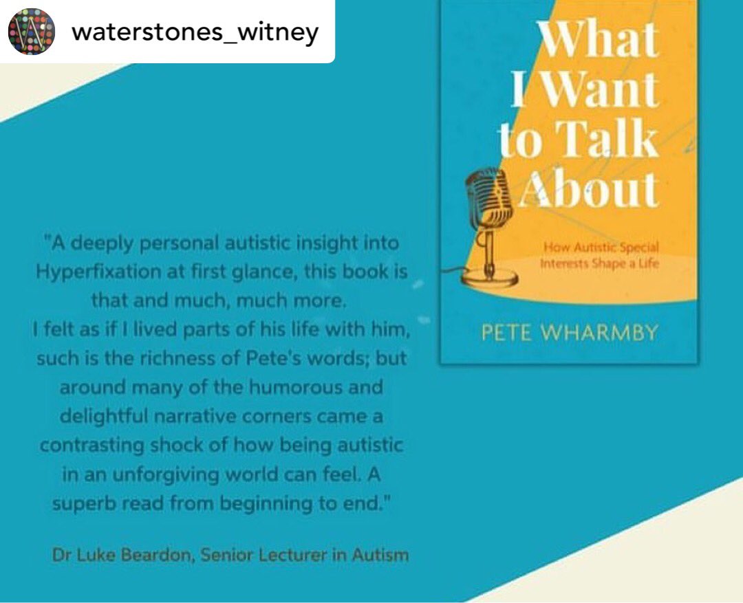 We are super stoked to announce an event with Pete Wharmby <a href="/commaficionado/">Pete Wharmby</a>, talking about his new book #untypical, a manifesto for #AutismAcceptance and inclusivity.  Free tickets here: eventbrite.co.uk/e/in-conversat…