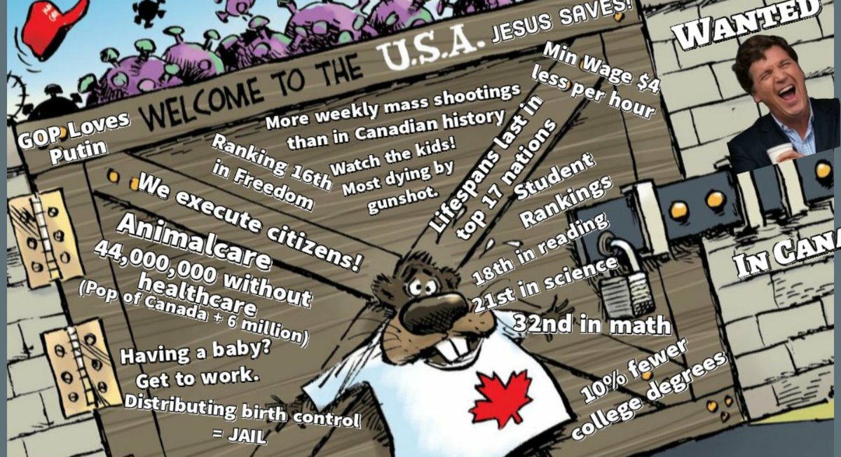 LandGlow1's tweet photo. @mdpaulus US isolationism, Canada's southern border shows trail of the GOP Apartheid crowd https://t.co/kaU2pmSt0A